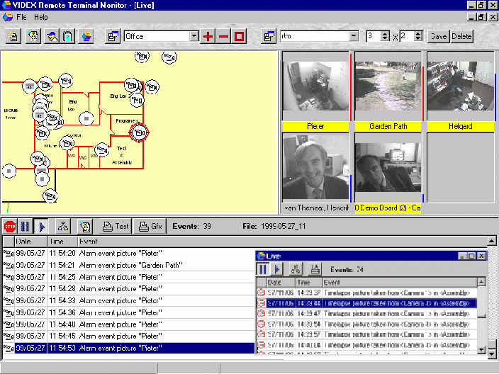 One of many RTM display configurations